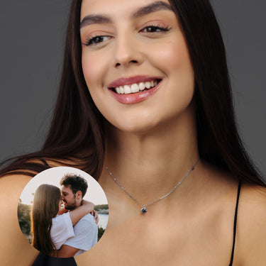 Circle Photo Necklace - Personalised Necklace - Customised Necklace Necklace Brother & Sisters